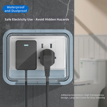 FDUN 118 tipo universalus dviejų polių atsparus vandeniui kištukų dangtelis, jungčių dėžutė išmaniajai tualetei ir karšto vandens boileriui