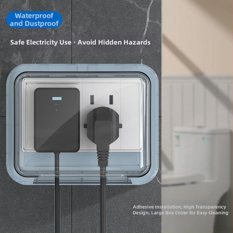 FDUN 118 tipo universalus dviejų polių atsparus vandeniui kištukų dangtelis, jungčių dėžutė išmaniajai tualetei ir karšto vandens boileriui