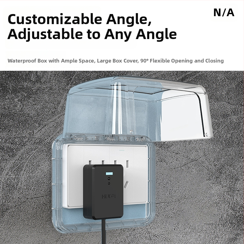 FDUN 118 tipo universalus dviejų polių atsparus vandeniui kištukų dangtelis, jungčių dėžutė išmaniajai tualetei ir karšto vandens boileriui