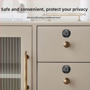Смарт заключалка за шкафове и чекмеджета с пръстов отпечатък, цинкова сплав — време на сканиране под 0,1 сек; 100000 отключвания; захранване: постоянен ток; работна температура -20°C до 70°C