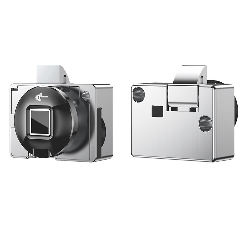 Смарт заключалка за шкафове и чекмеджета с пръстов отпечатък, цинкова сплав — време на сканиране под 0,1 сек; 100000 отключвания; захранване: постоянен ток; работна температура -20°C до 70°C