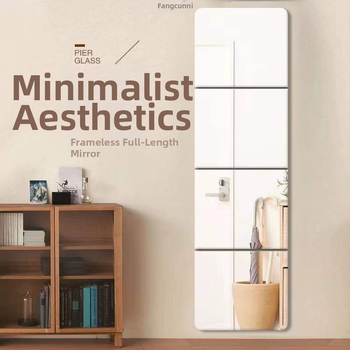 Sieninis drabužių veidrodis, paprastas ir šiuolaikiškas stilius, prekinis ženklas Powerful merchant