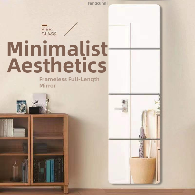 Sieninis drabužių veidrodis, paprastas ir šiuolaikiškas stilius, prekinis ženklas Powerful merchant