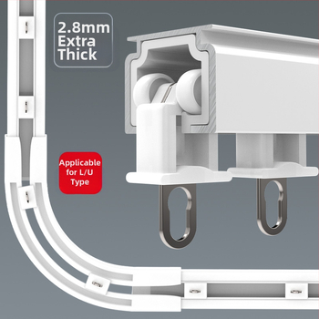 Tiha šina za zavjese - Mu yao; materijal: aluminijska legura; stil: modernna jednostavnost