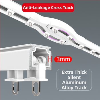 Tiha šina za zavjese - Mu yao; materijal: aluminijska legura; stil: modernna jednostavnost