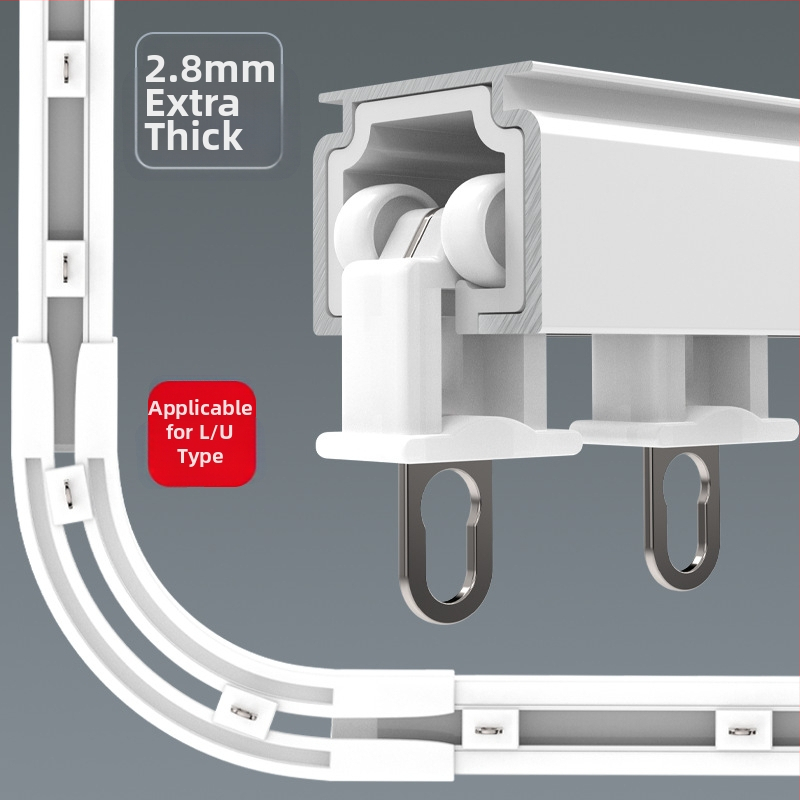 Tiha šina za zavjese - Mu yao; materijal: aluminijska legura; stil: modernna jednostavnost