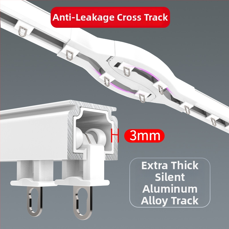 Tiha šina za zavjese - Mu yao; materijal: aluminijska legura; stil: modernna jednostavnost