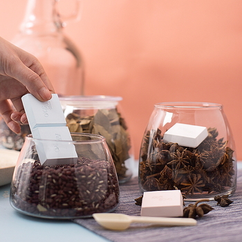 Sovoh diatomito desikantas namų naudojimui, sugeria drėgmę, drėgmės kontrolė, 100 g, pakuotė 100 vnt., maišelyje, plokščia padėtis