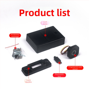 F040 Zámok s odtlačkom prsta pre zásuvky a skrinky – 20 uložených odtlačkov, sken <0,5 s, napájanie DC, moderný dizajn