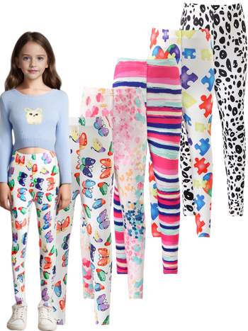 Pantaloni cropped pentru fetițe, vară: ușori și respirabili, poliester, talie joasă cu elastic, pentru copii 3–8 ani