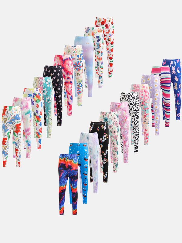 Pantaloni cropped pentru fetițe, vară: ușori și respirabili, poliester, talie joasă cu elastic, pentru copii 3–8 ani