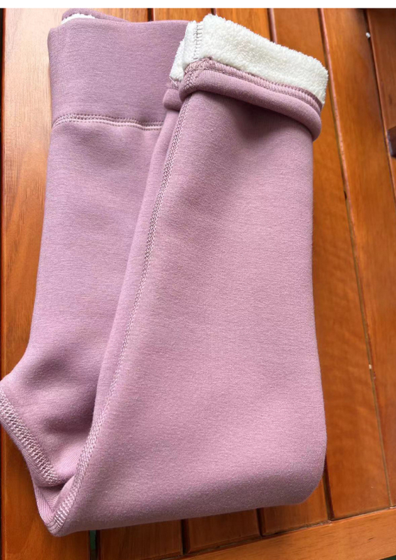 Colanți pentru fete din bumbac, căptușeală fleece, talie înaltă, căldură de iarnă, material moale