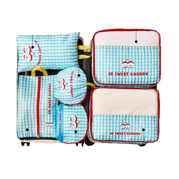 Geantă de depozitare pentru călătorii, pliabilă, capacitate mare, formă cub, din tarpaulin, ultra-ușoară, stil desen animat drăguț