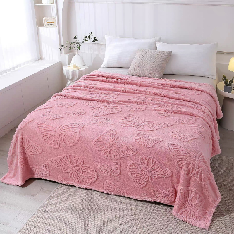 Flanelová deka s hrubším teplom, jacquardová väzba, na celoročné použitie