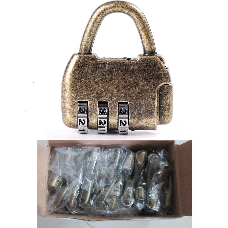 Încuietoare cu cod și cutie din lemn (aliaj de zinc, model 13A, parolă numerică, grosimea tijelor 2 mm, distanța dintre bare 10 mm)