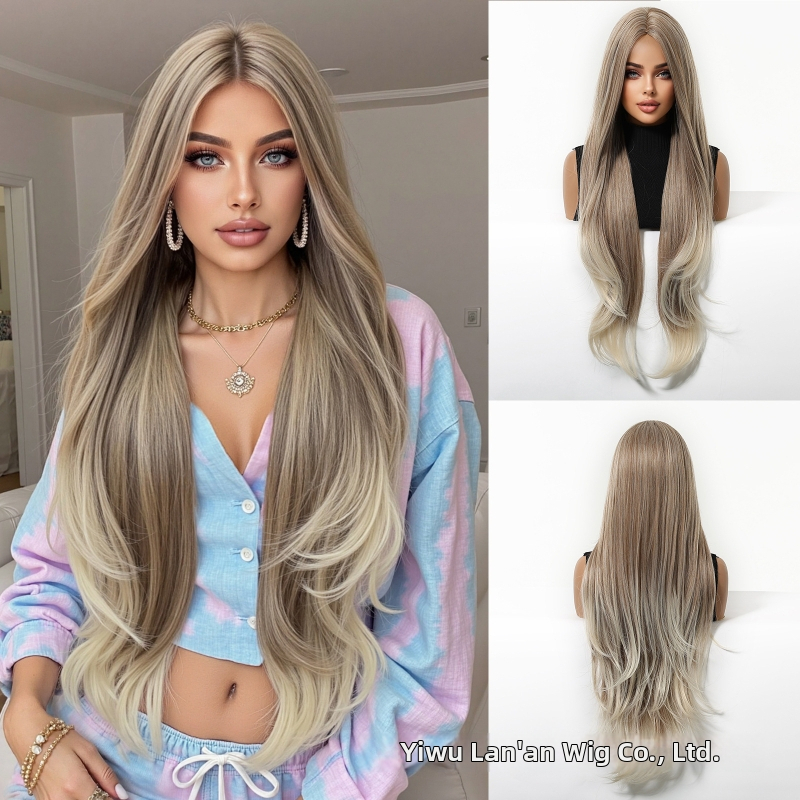 Emmor parochňa na celú hlavu, stredný part, viacvrstvová, vlnená a rovná textúra, syntetické vlasy