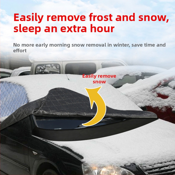 Automobilio sniego skydelis žiemai – storesnė aliuminio plėvelė; tvirtinimas spaudimu; tinka bendriesiems modeliams; priekinė dalis; paprastas stilius