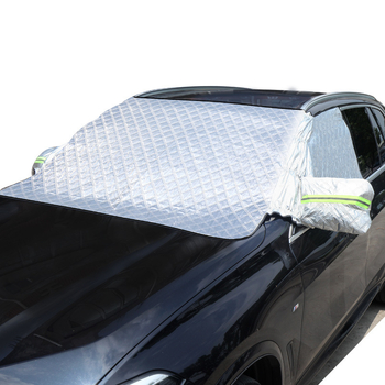 Automobilio sniego skydelis žiemai – storesnė aliuminio plėvelė; tvirtinimas spaudimu; tinka bendriesiems modeliams; priekinė dalis; paprastas stilius