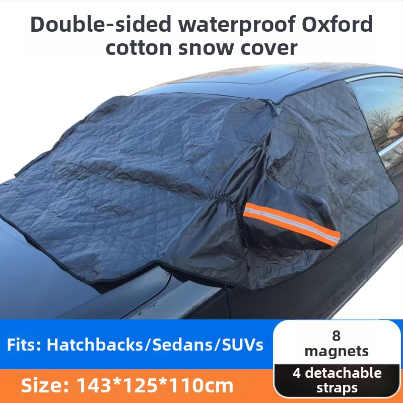 Automobilio sniego skydelis žiemai – storesnė aliuminio plėvelė; tvirtinimas spaudimu; tinka bendriesiems modeliams; priekinė dalis; paprastas stilius