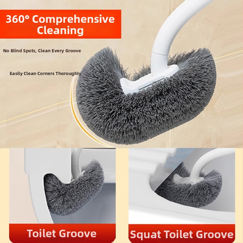 Záchodová kefa, nástenná, s dlhým držadlom, odolný plast