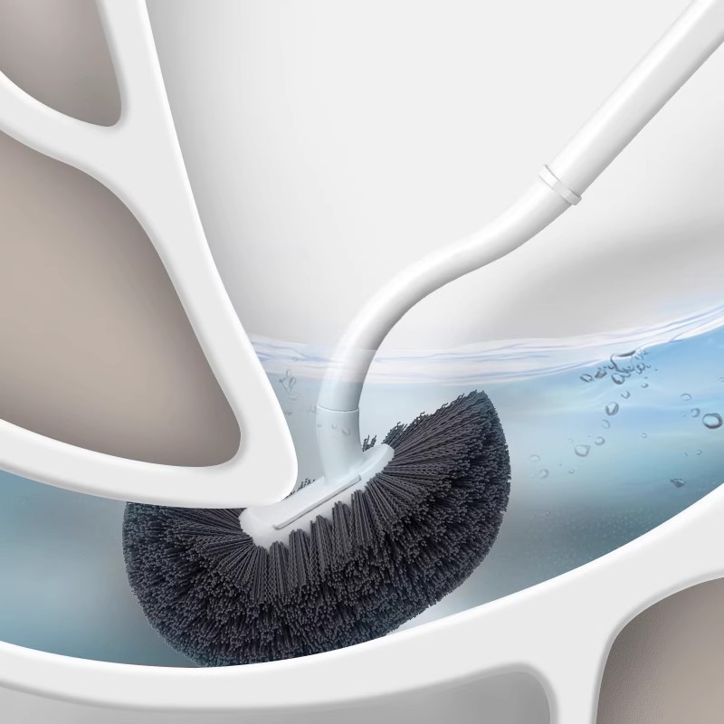 Záchodová kefa, nástenná, s dlhým držadlom, odolný plast