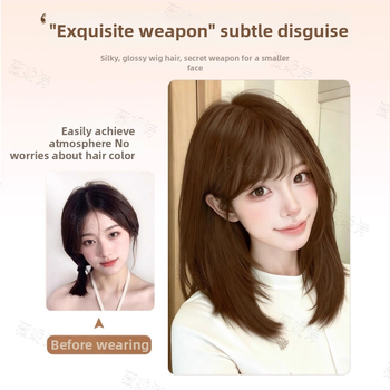 Parochňa pre dlhé rovné vlasy so stránkovým ofinou – Model X-129 – Vlákna odolné voči vysokej teplote – Mechanizmus