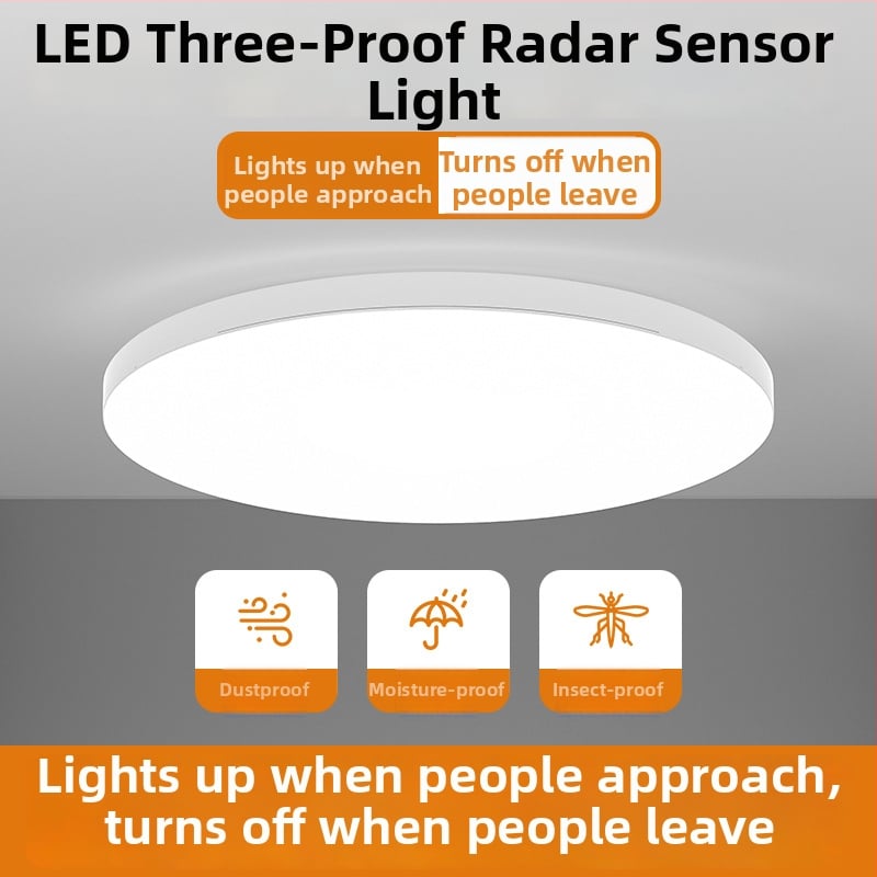 Lubų LED jutiklinis šviestuvas su balso valdymu koridoriui ir laiptams – 220V, 5-10 m² aprėptis, judesio jutiklis