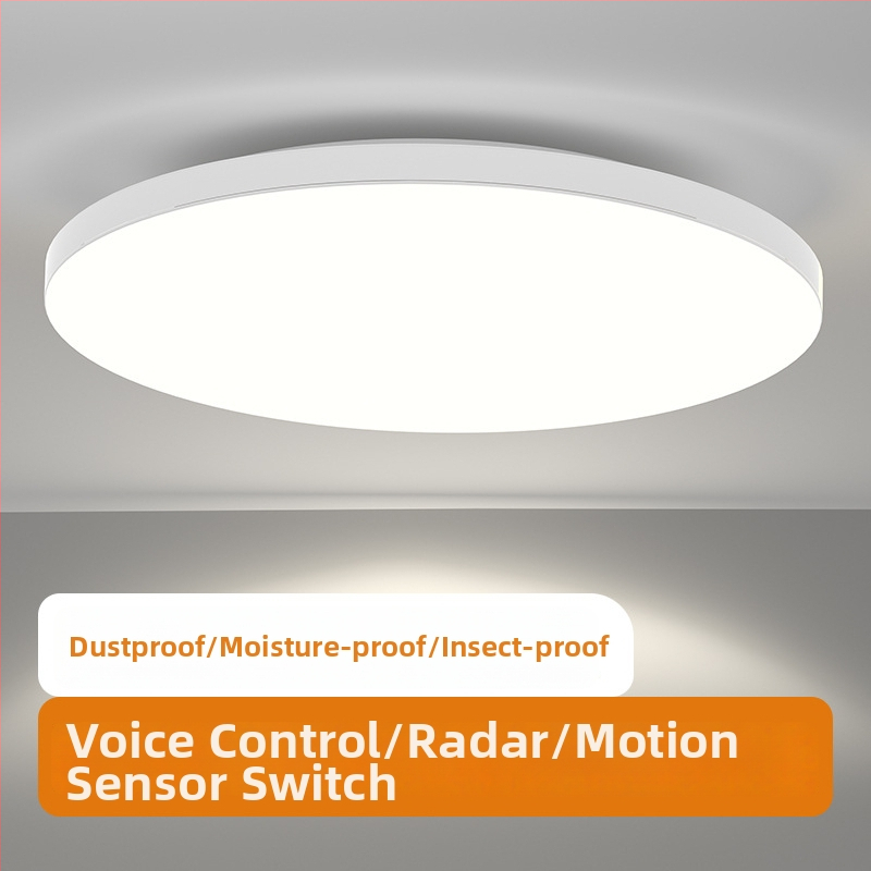 LED sensoru griestu gaisma ar balses vadību koridoram un kāpnēm – 220V, pārklājums 5-10 m², kustības sensors