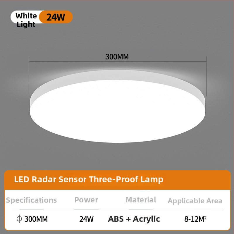 Lubų LED jutiklinis šviestuvas su balso valdymu koridoriui ir laiptams – 220V, 5-10 m² aprėptis, judesio jutiklis