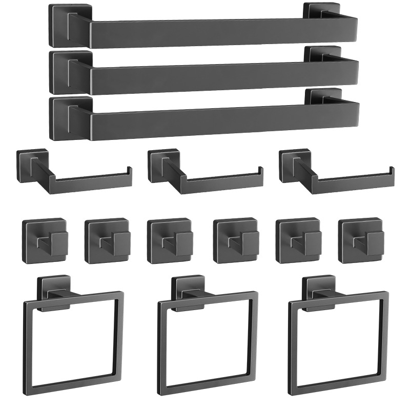 Good help z nerezovej ocele, nástenný kúpeľňový úložný systém, päťdielna súprava, držiak na uteráky a zásobník na papier