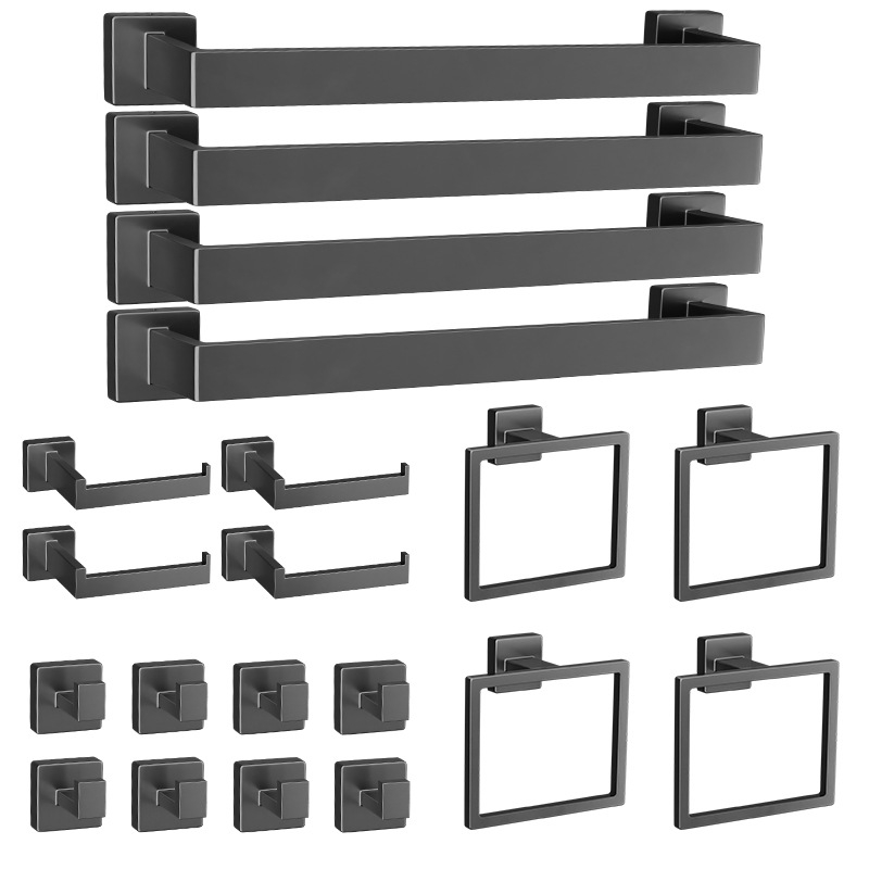 Good help z nerezovej ocele, nástenný kúpeľňový úložný systém, päťdielna súprava, držiak na uteráky a zásobník na papier