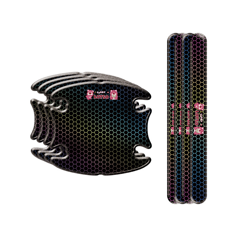 3D atsparūs smūgiams durelių rankenėlėms lipdukai – Cartoon raštas, klijavimas