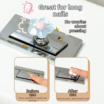 Tualeti loputusnupp – lilledisain, kaasaegne minimalistlik stiil, CX bränd, universaalne veetanki lüliti