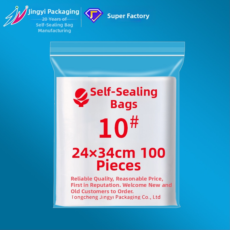 Enesulgavad läbipaistvad plastkotid tees pakkimiseks – tihenduse pikkus kohandatav; paksendatud versioonid 8/10/12