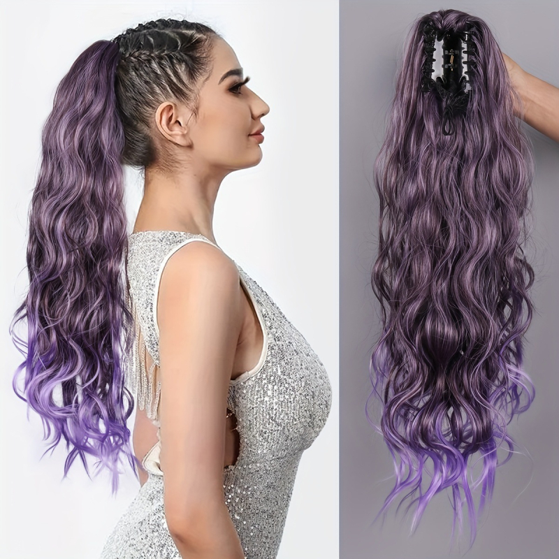 Poniju-talli parukas: pikka lokkis juuksed, juukseid kinnitav klips, kuumuskindlad kiud, sobib curlinguks või värvimiseks