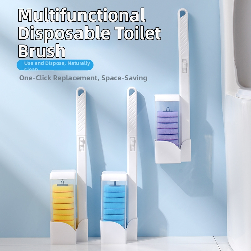 Ühekordselt kasutatav seinale paigaldatav tualeti harja koos asendgalvi komplektiga, plastikust