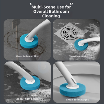 Jednorazová kefa na toaletu s výmennými hlavami, na stenu a pre toalety typu squat (Značka Wanben; Materiál: Plast; Prispôsobenie spracovania: Áno; Vytlačené logo: Áno; Licencovaná súkromná značka: Áno)