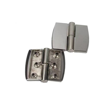 Balama din oțel inoxidabil pentru separatoare de toalete publice — finisaj periat, închidere automată și balama detașabilă cu ridicare — Soweigu