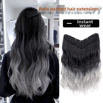 Jednodielne bezšvové predĺženie vlasov, vodno-vlnitý štýl, drôt s vysokou teplotou, zväčšenie objemu, ofina: rovná alebo šikmá