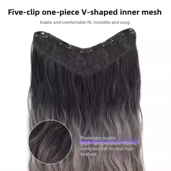 Jednodielne bezšvové predĺženie vlasov, vodno-vlnitý štýl, drôt s vysokou teplotou, zväčšenie objemu, ofina: rovná alebo šikmá