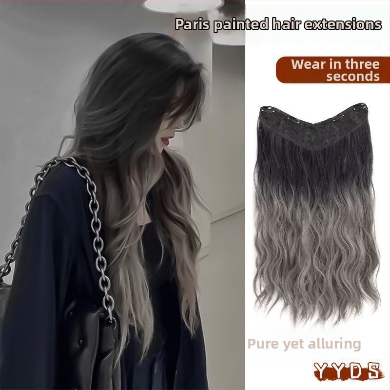 Jednodielne bezšvové predĺženie vlasov, vodno-vlnitý štýl, drôt s vysokou teplotou, zväčšenie objemu, ofina: rovná alebo šikmá