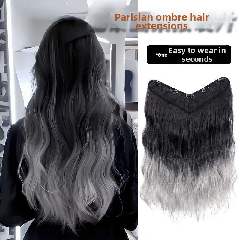 Jednodielne bezšvové predĺženie vlasov, vodno-vlnitý štýl, drôt s vysokou teplotou, zväčšenie objemu, ofina: rovná alebo šikmá