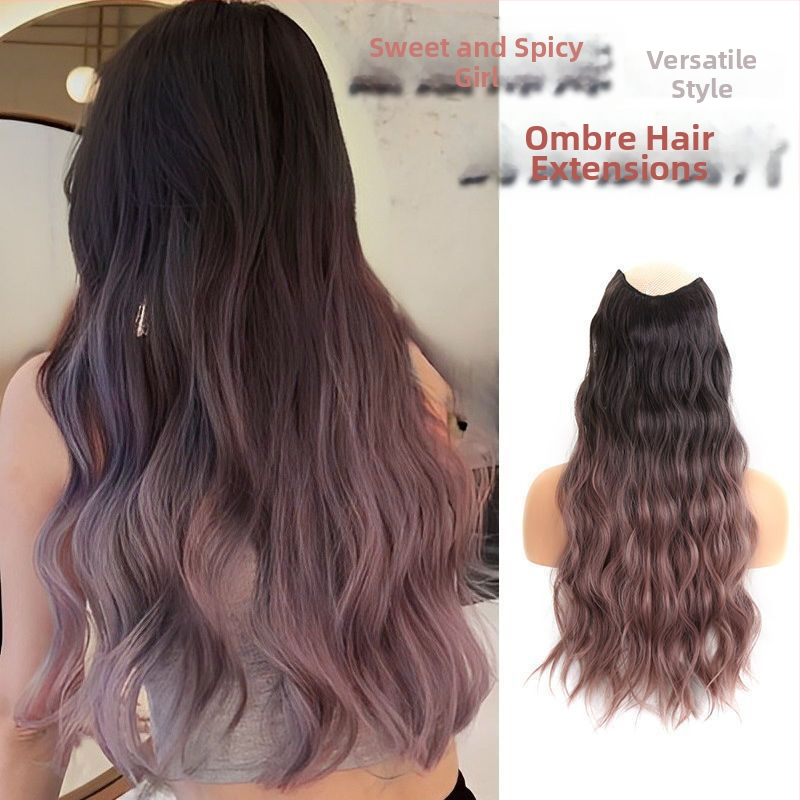Jednodielne bezšvové predĺženie vlasov, vodno-vlnitý štýl, drôt s vysokou teplotou, zväčšenie objemu, ofina: rovná alebo šikmá