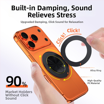 Nothing magnetinis telefono laikiklis su ABS+TPU+magnetu, dvigubas žiedas, MagSafe suderinamas, paprastas stilius