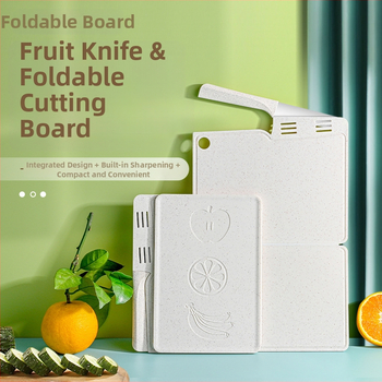 Sada krájacich dosiek z pšeničnej slamy – na domáce použitie, prenosné, skladateľné, protišmykové