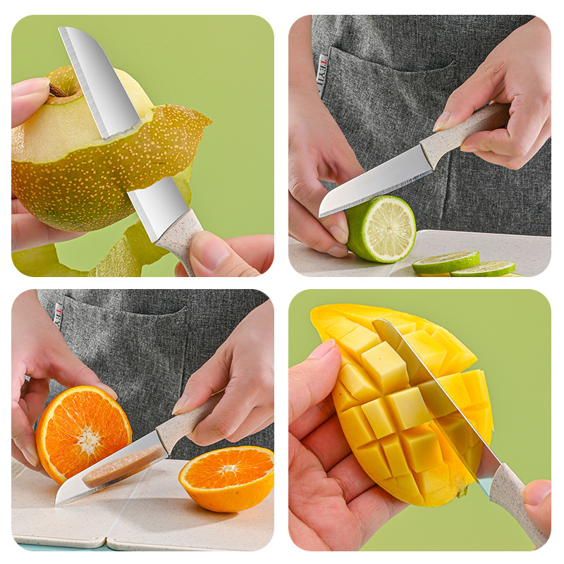 Sada krájacich dosiek z pšeničnej slamy – na domáce použitie, prenosné, skladateľné, protišmykové