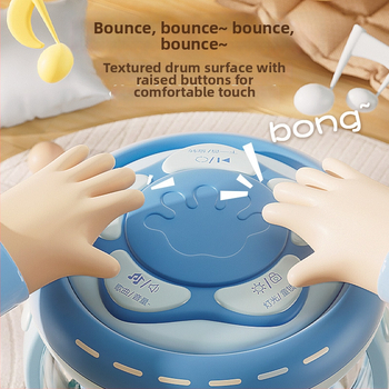 Yimi pöörlev muusikaline käetrumm mänguasi lastele vanuses 4–6 aastat, Bluetooth ja tuli, 3C sertifitseeritud (2023152202045704)