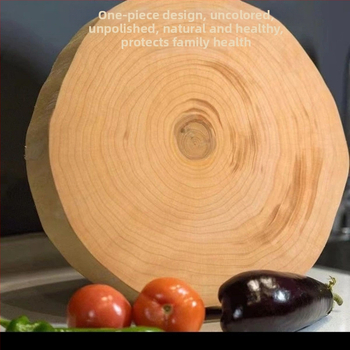 Drevená doska na krájanie z ginkgo dreva, masívna, okrúhla, prírodná, proti plesniam, odolná voči prasklinám, pre domáce a komerčné použitie