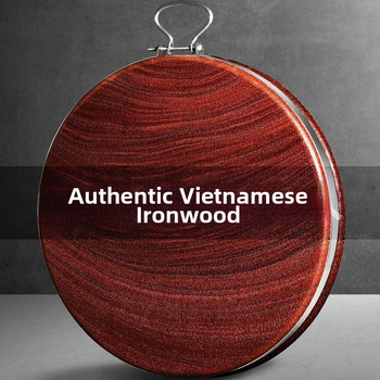 Drevená doska na krájanie z pevného dreva, antibakteriálna, guľatého tvaru, silnej konštrukcie, do kuchyne