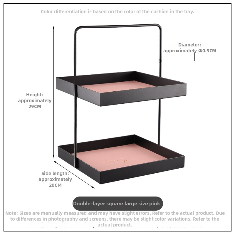 Kahekorruseline nahast ja rauastest lauaaru hoiukarp